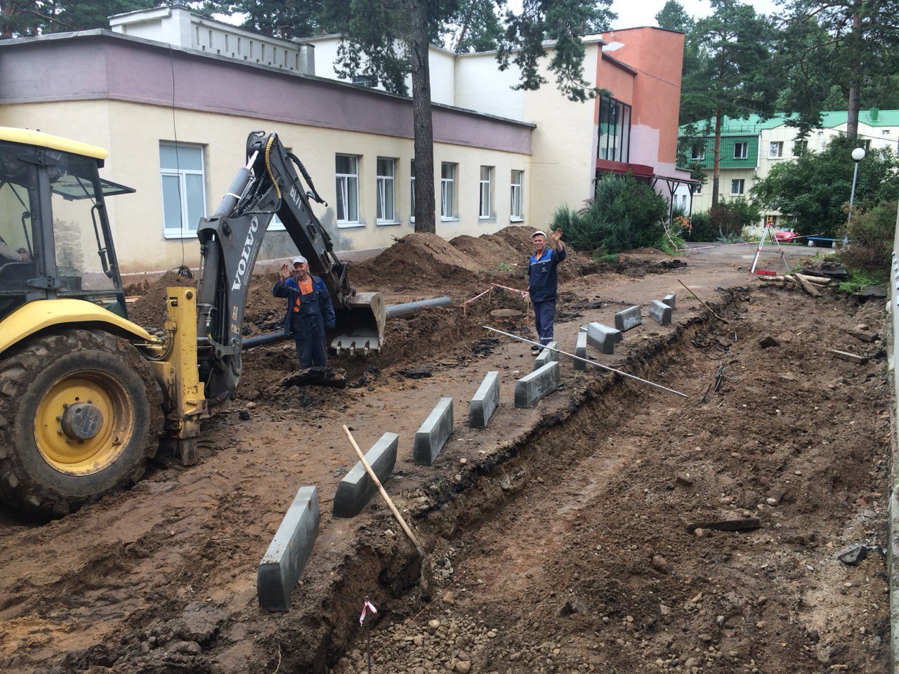 Строительные работы на объект 